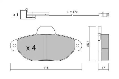 Комплект тормозных колодок (AISIN: BPFI-1001)